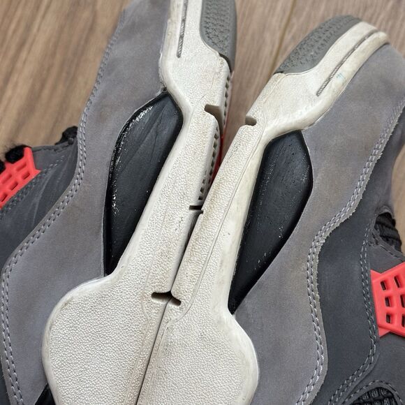 Jordan Air Jordan 4 Infrared Sz 10.5 Mid Top Sneaker Gray Black Red DH6927-061 main image 7